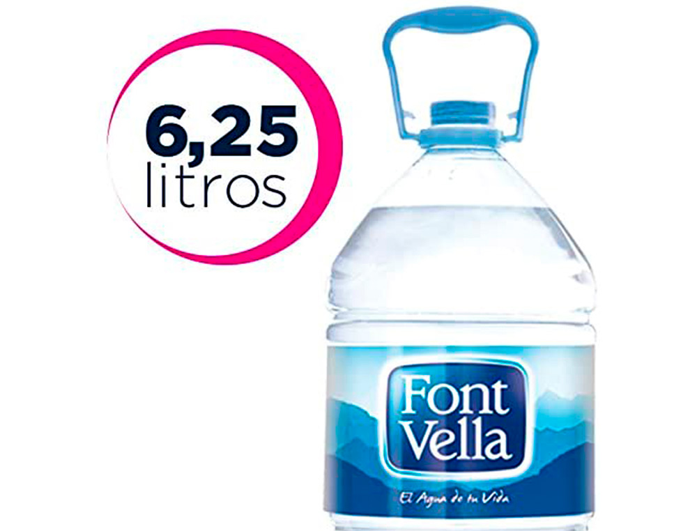 AGUA MINERAL NATURAL FONT VELLA SANT HILARI GARRAFA 6,25 L