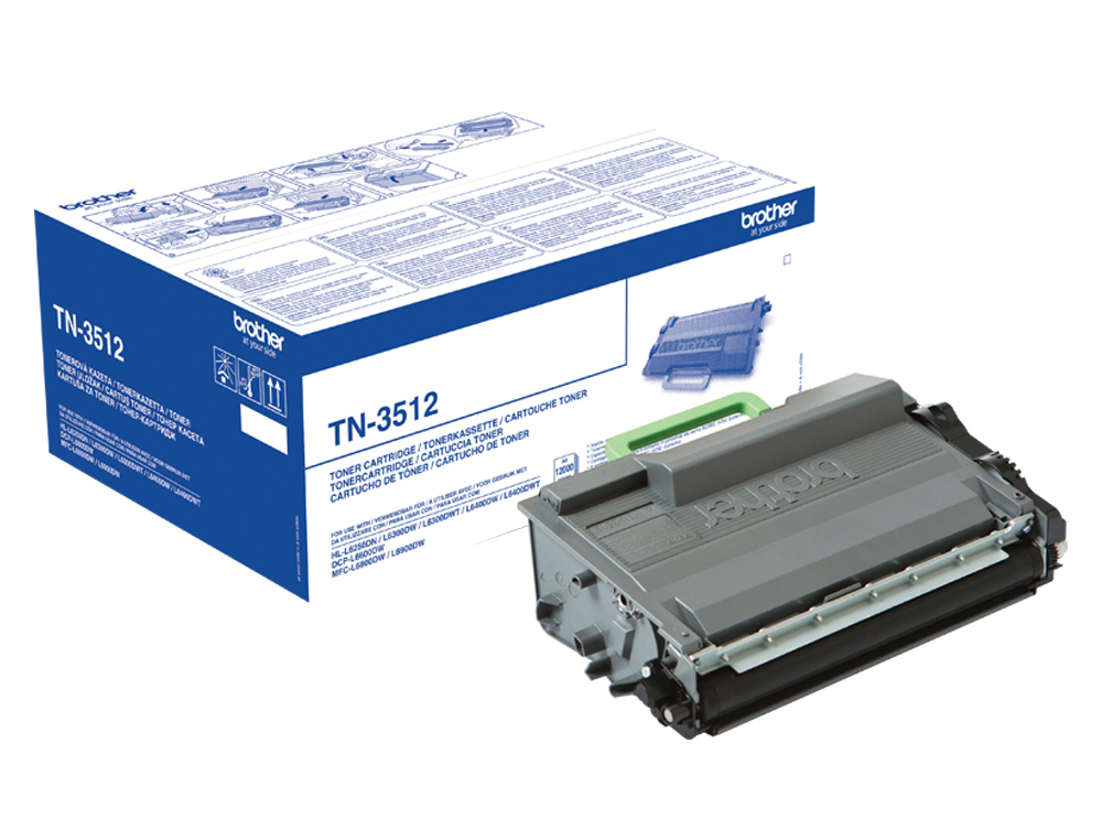 TONER BROTHER TN-3512 DCP-L6600DW / HL-L6300DW / MFC-L6800DW ALTA CAPACIDAD NEGRO 12000 PAG