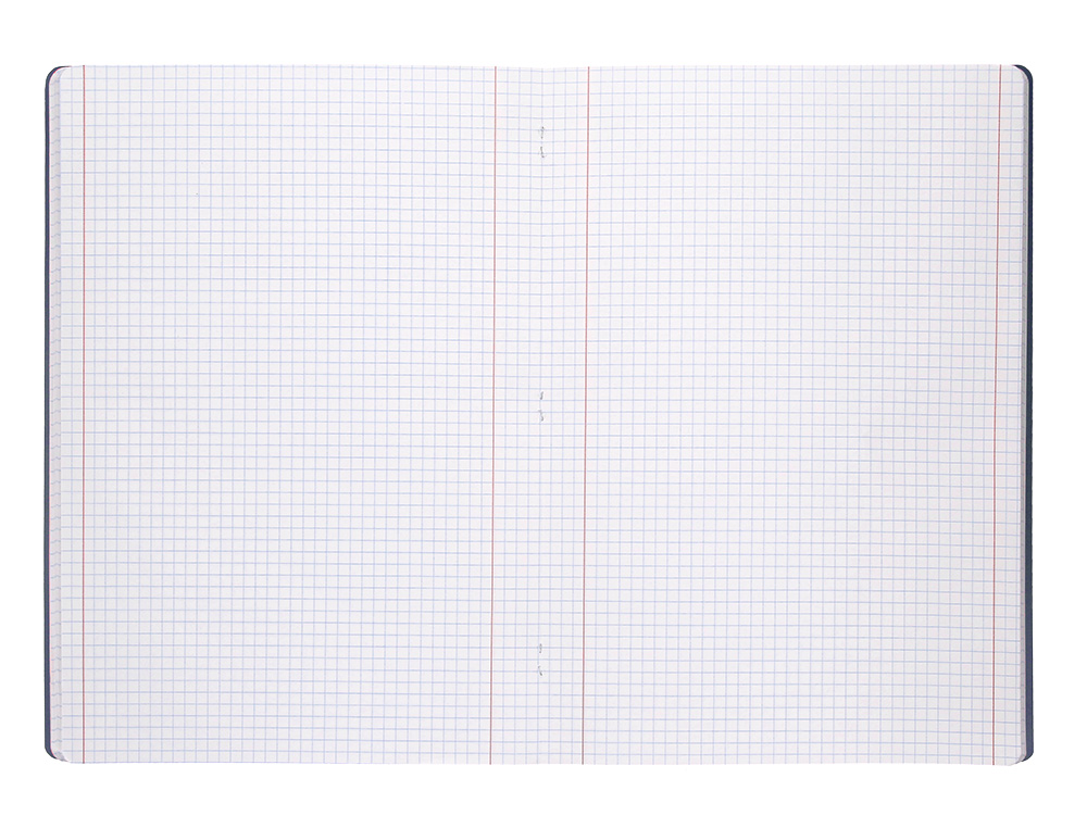 LIBRETA LIDERPAPEL 360 TAPA DE PLASTICO A4 48 HOJAS 90GR 5MM CON DOBLE MARGEN TAPA NEGRA