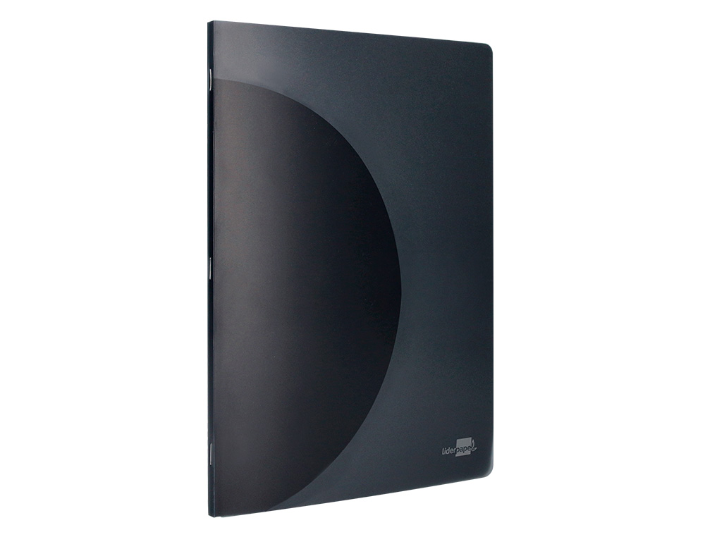 LIBRETA LIDERPAPEL 360 TAPA DE PLASTICO A4 48 HOJAS 90GR 5MM CON DOBLE MARGEN TAPA NEGRA