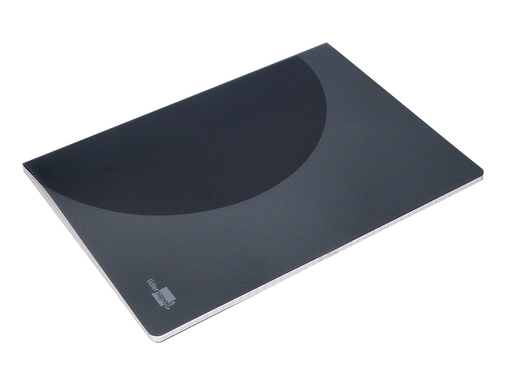 LIBRETA LIDERPAPEL 360 TAPA DE PLASTICO A4 48 HOJAS 90GR 5MM CON DOBLE MARGEN TAPA NEGRA