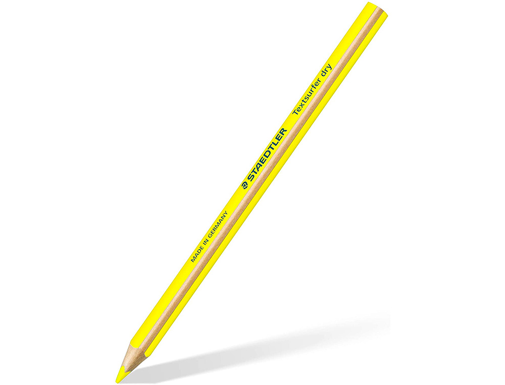 LAPICES FLUORESCENTE STAEDTLER TEXTSURFER DRY TRIANGULAR AMARILLO CAJA DE 12 UNIDADES