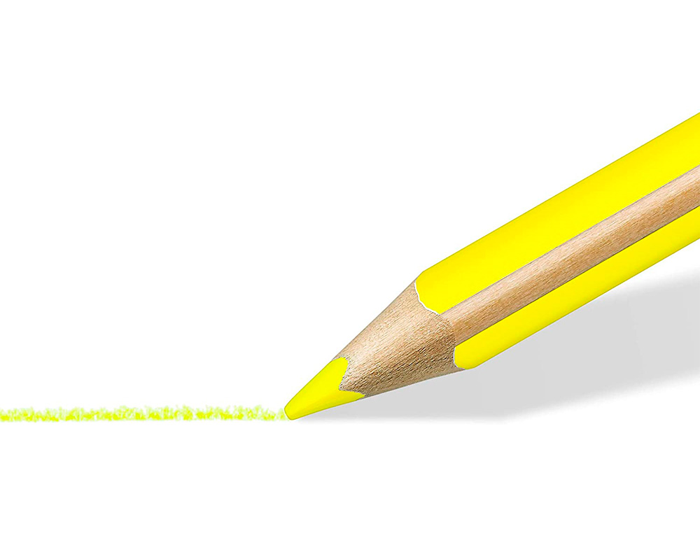 LAPICES FLUORESCENTE STAEDTLER TEXTSURFER DRY TRIANGULAR AMARILLO CAJA DE 12 UNIDADES
