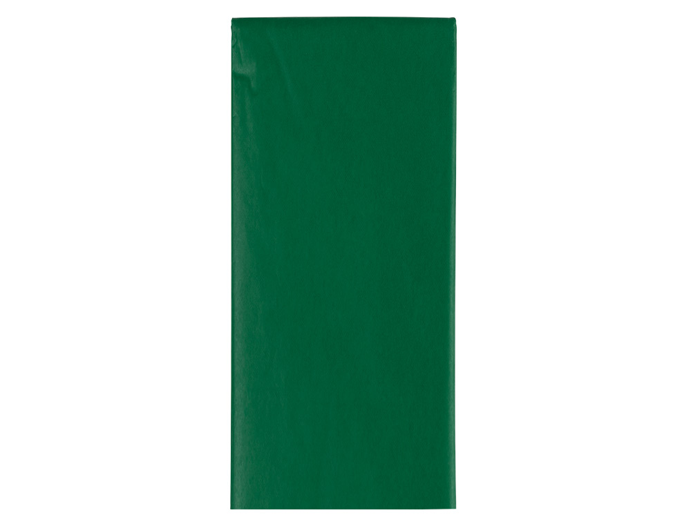 PAPEL SEDA LIDERPAPEL 52X76CM 18G/M2 BOLSA DE 5 HOJAS VERDE OSCURO