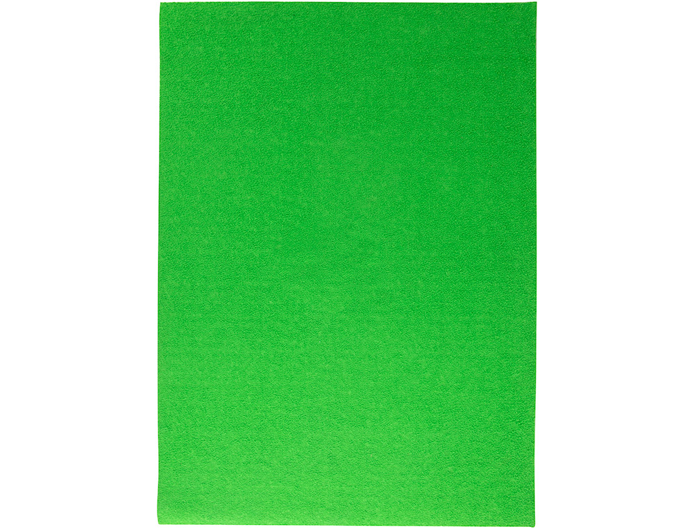 GOMA EVA LIDERPAPEL 50X70CM 60G/M2 ESPESOR 2MM TEXTURA TOALLA VERDE