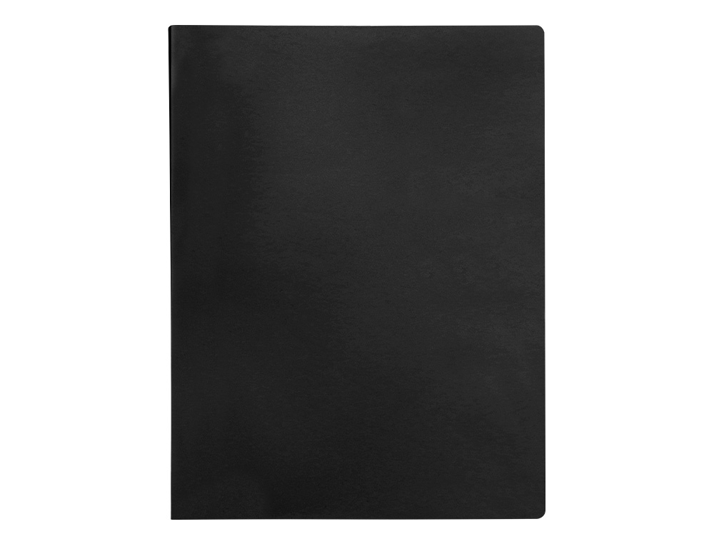 CARPETA LIDERPAPEL ESCAPARATE 50 FUNDAS PVC FOLIO NEGRO
