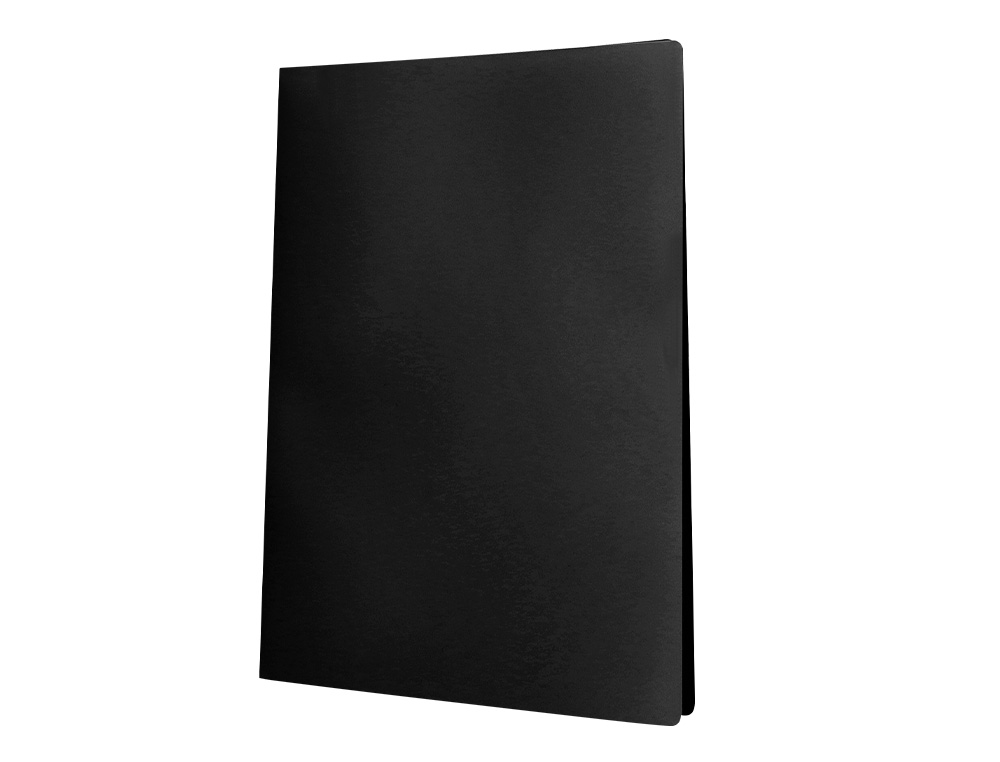 CARPETA LIDERPAPEL ESCAPARATE 50 FUNDAS PVC FOLIO NEGRO