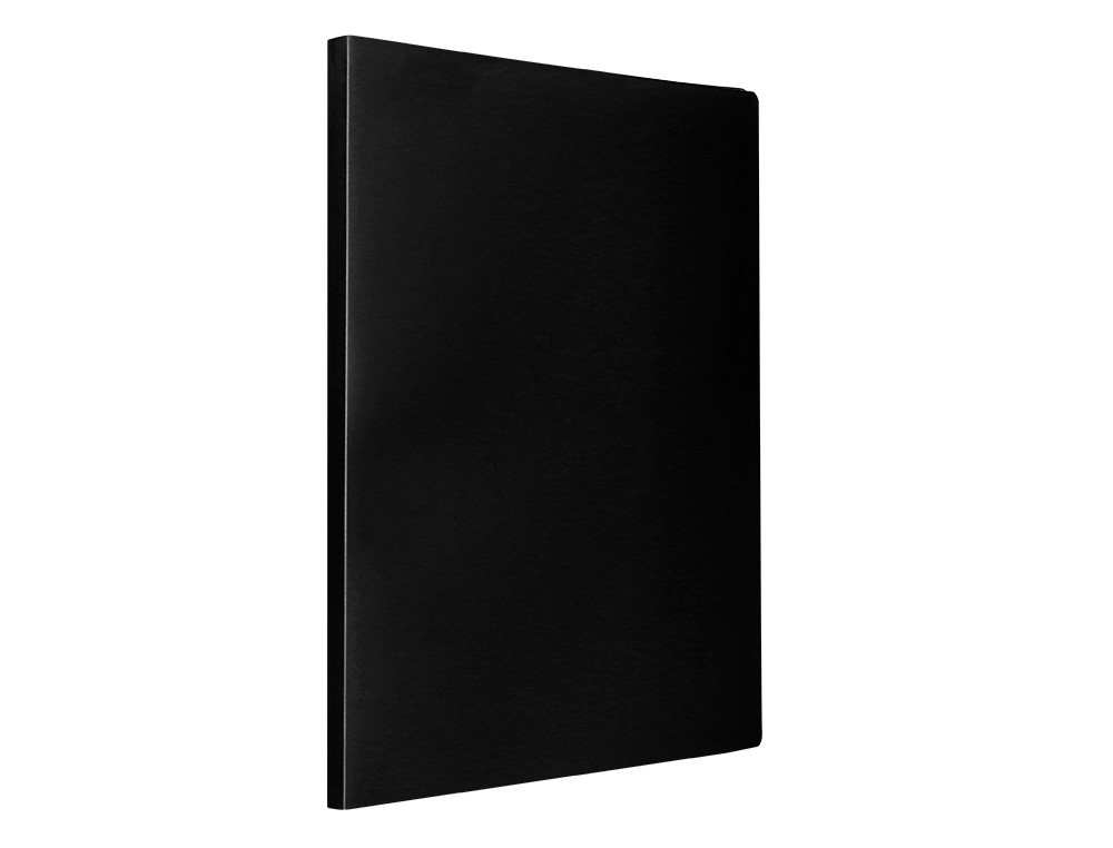 CARPETA LIDERPAPEL ESCAPARATE 50 FUNDAS PVC FOLIO NEGRO