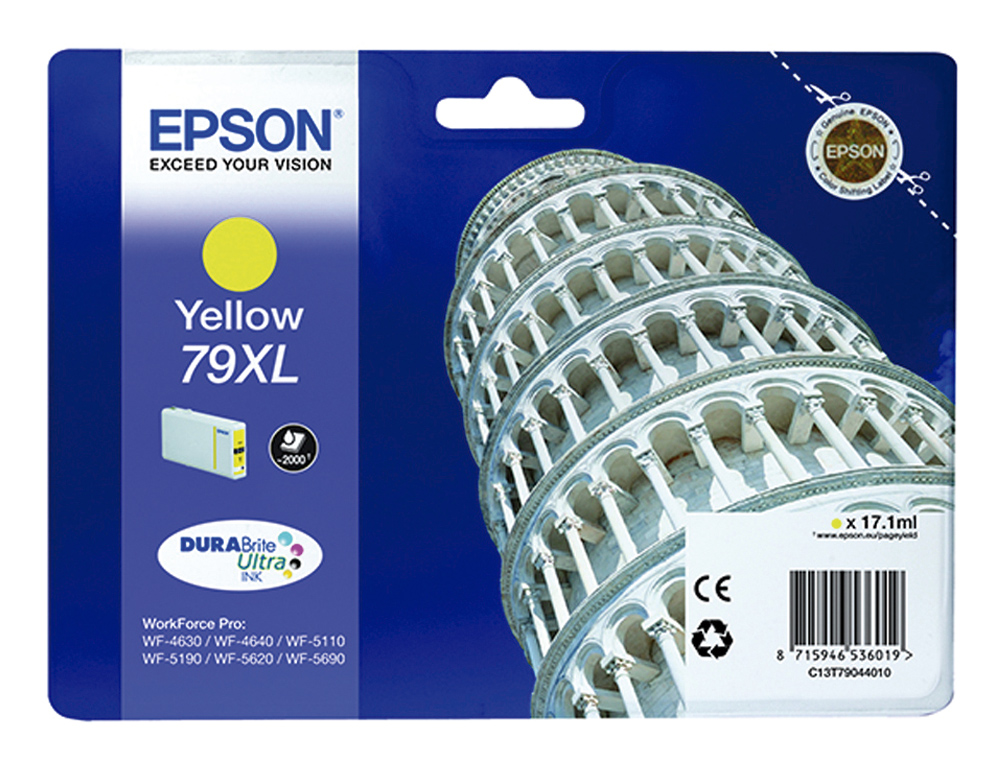 INK-JET EPSON 79XL 900P WF 4630 / 4640 / 5110 / 5620 / 5690 / 5690 AMARILLO -2.000 PAG-