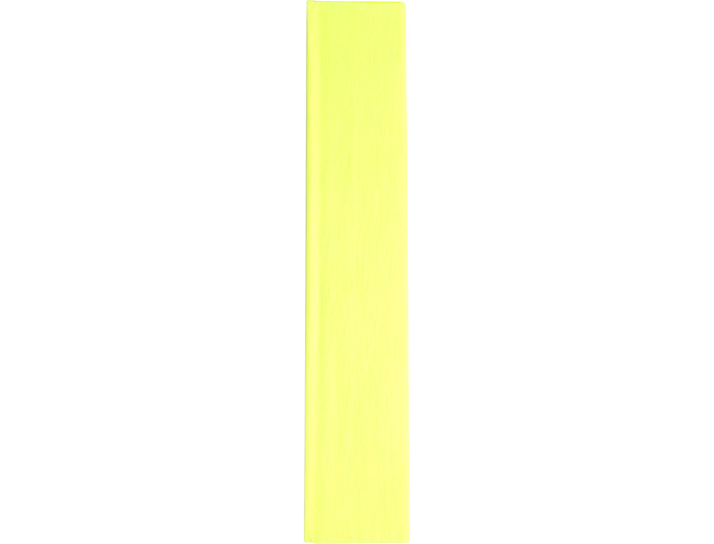 PAPEL CRESPON LIDERPAPEL 50 CM X 2,5 M 34G/M2 AMARILLO FLUORESCENTE