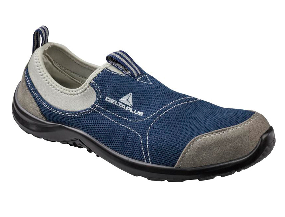 ZAPATOS DE SEGURIDAD DELTAPLUS DE POLIESTER Y ALGODON CON PLANTILLA Y PUNTERA - COLOR AZUL MARINO TALLA 38