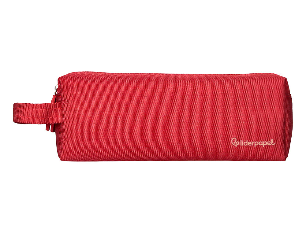 ESTUCHE PORTATODO LIDERPAPEL CLASSIC RECTANGULAR CON ASA 2 CREMALLERAS 210 X80MM ROJO