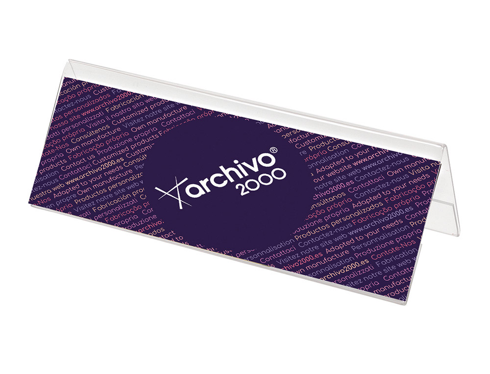 IDENTIFICADOR SOBREMESA ARCHIVO 2000 PET FLEXIBLE 100%RECICLABLE DIN A4 TRANSPARENTE85X300X102 MM (PACK/10)