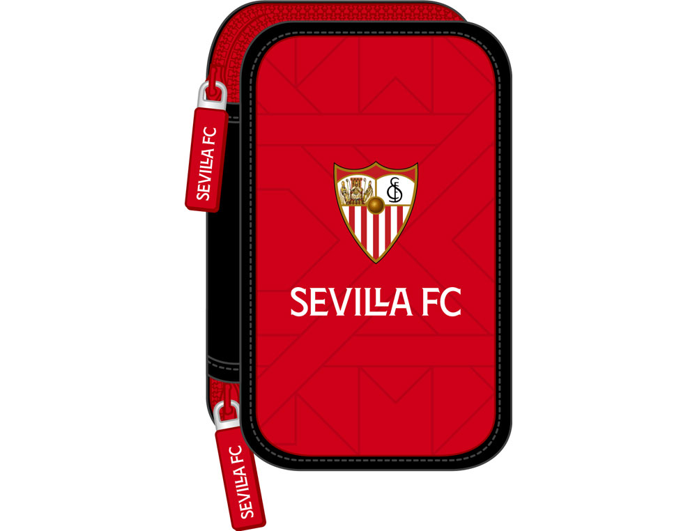 PLUMIER ESCOLAR SAFTA DOBLE PEQUEO 28 PIEZAS SEVILLA F.C. CORPORATIVA 195X125X40 MM