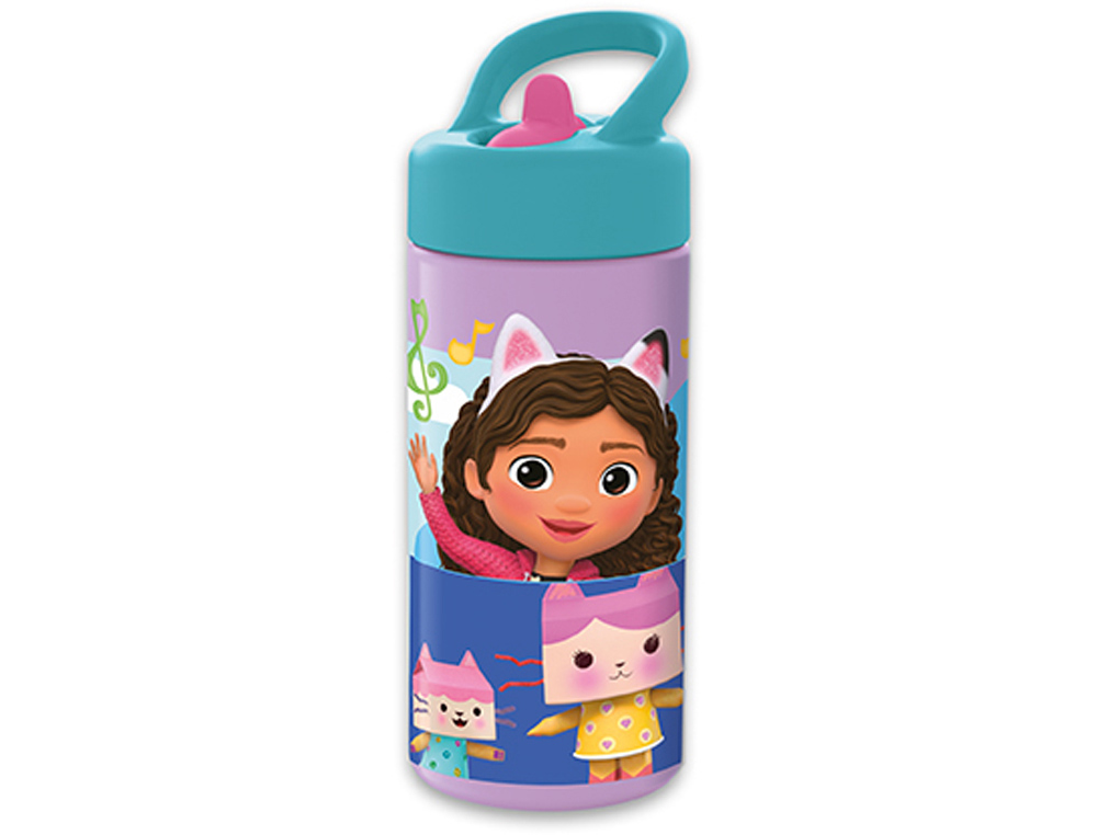 BOTELLA PORTALIQUIDOS SAFTA 410 ML GABBY S DOLLHOUSE PARTY 178X74X64 MM