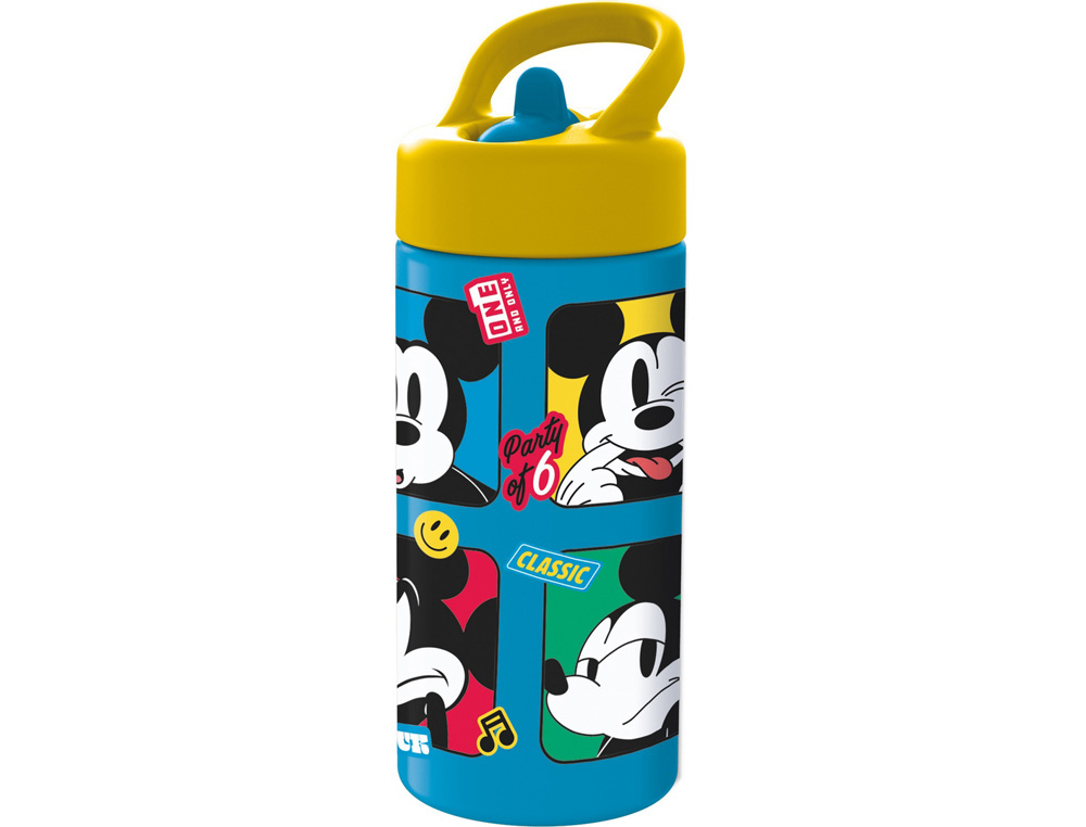 BOTELLA PORTALIQUIDOS SAFTA 410ML MICKEY MOUSE GOOD DAY 178X74X64 MM