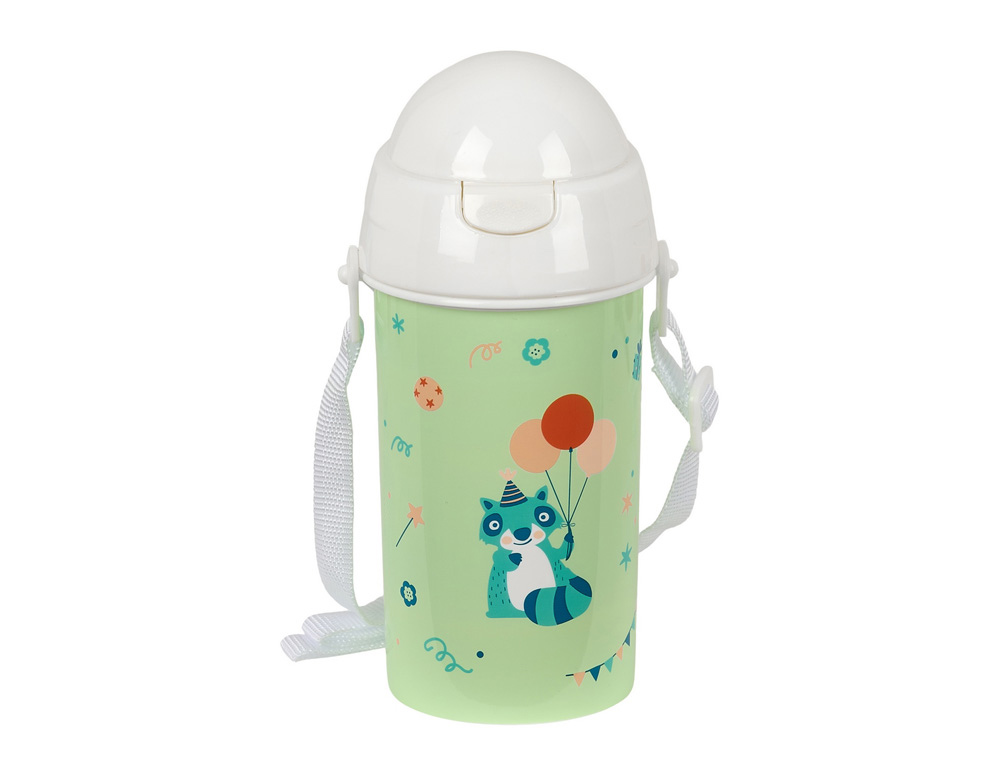 BOTELLA PORTALIQUIDOS SAFTA 500ML APERTURA AUTOMATICA CON PAJITA SAFTA PREESCOLAR 195X73X73 MM