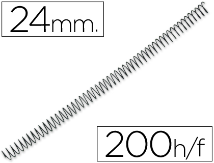 ESPIRAL METALICO Q-CONNECT 64 5:1 24MM 1,2MM CAJA DE 100 UNIDADES