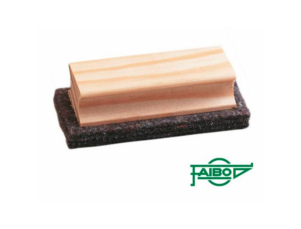BORRADOR FAIBO FIELTRO PIZARRA VERDE EMPUADURA MADERA 4X11 CM